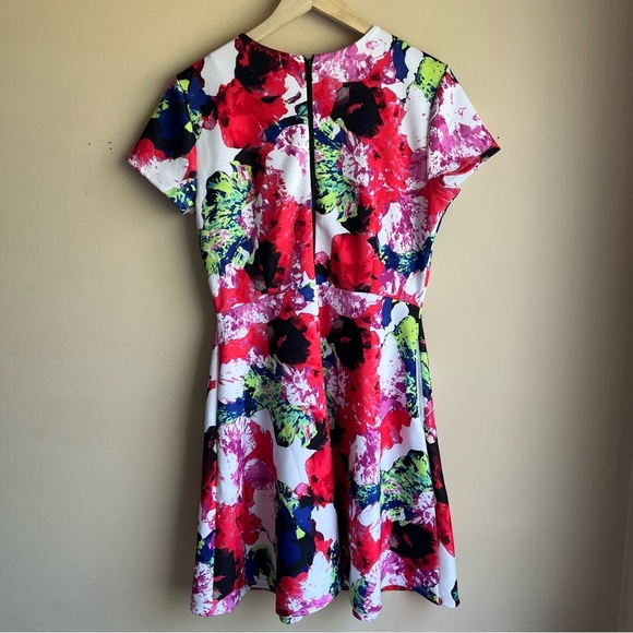 Milly For Design Nation Roasbella Scuba Skater Dress -- Fit and Flare - Size 12 - Picture 3 of 7